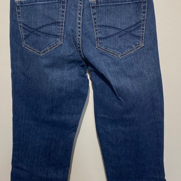 Aeropostale Women's Blue Whiskering Faded Curvy Bootcut Jeans Size 00 Long - Picture 8 of 9